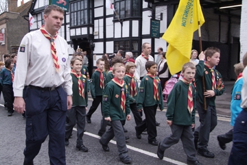 Scouts on parade St Georges Day 2006